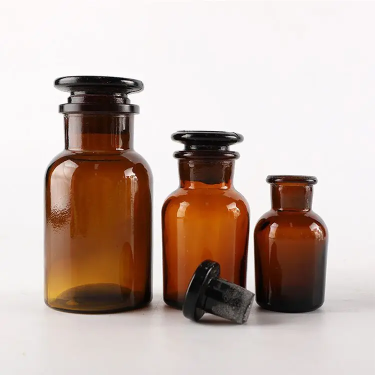 Manufacturer Chemicals Equipment 1liter 2 Iiter Screw Cap Amber Chemical Glass Reagent Bottle for Laboratory