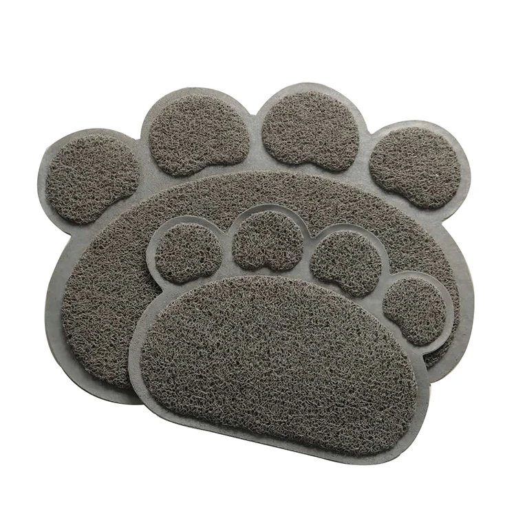 Wholesale fashion PVC footprints cat litter mat pet foot mat cat litter waterproof mat