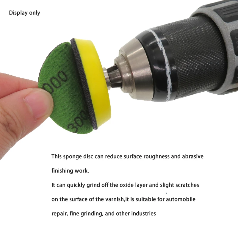 2Inch 998A Hook and Loop Foam Abrasive Disc Sanding Sponge Paper for Car Painting Removing Fine Sand Scratches 3000-5000Grit