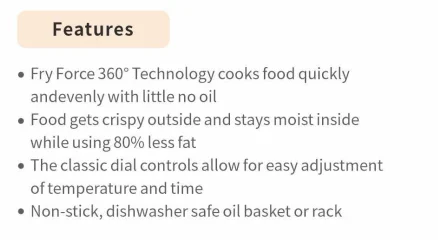 Electric air Fryer 2.5L without oil fryer air