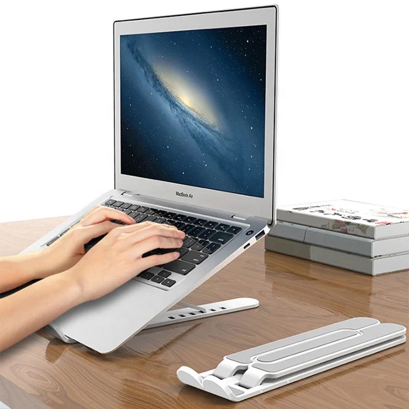 New Style ABS Plastic Adjustable Notebook Cooler NonSlip  Foldable Holder Desktop Holder Bracket Portable Computer Laptop Stand