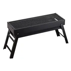 Foldable  iron Charcoal   grill Easily Assembling Collapsible Charcoal BBQ for Outdoor Camping