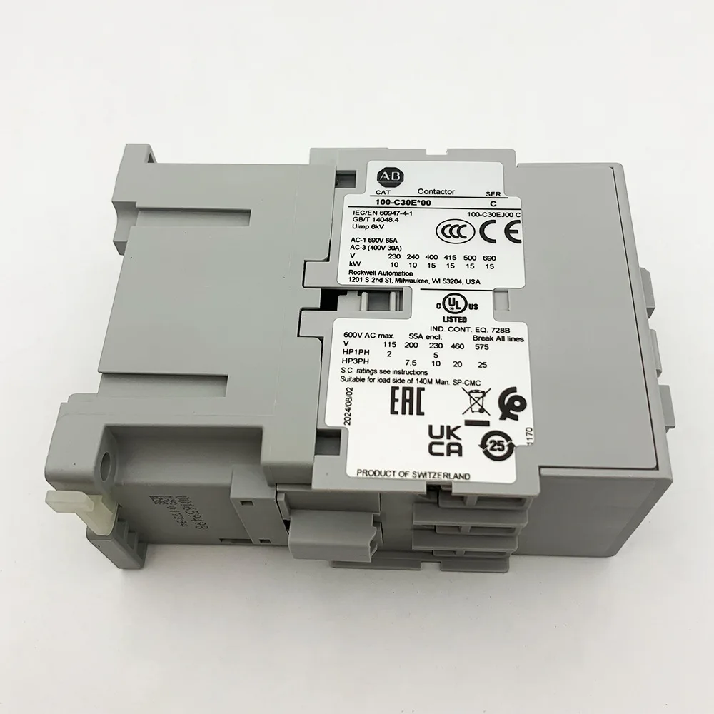 New original AB contactor 24V DC Electronic Coil  Auxiliary Contact Configuration 100C30EJ00
