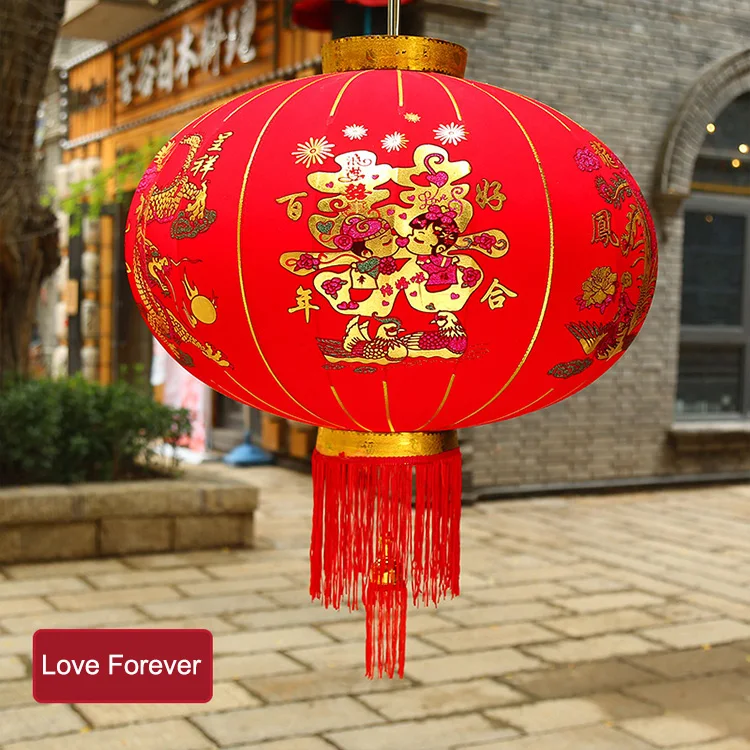 Китайский новый год красный Navidad колпак/Фонари