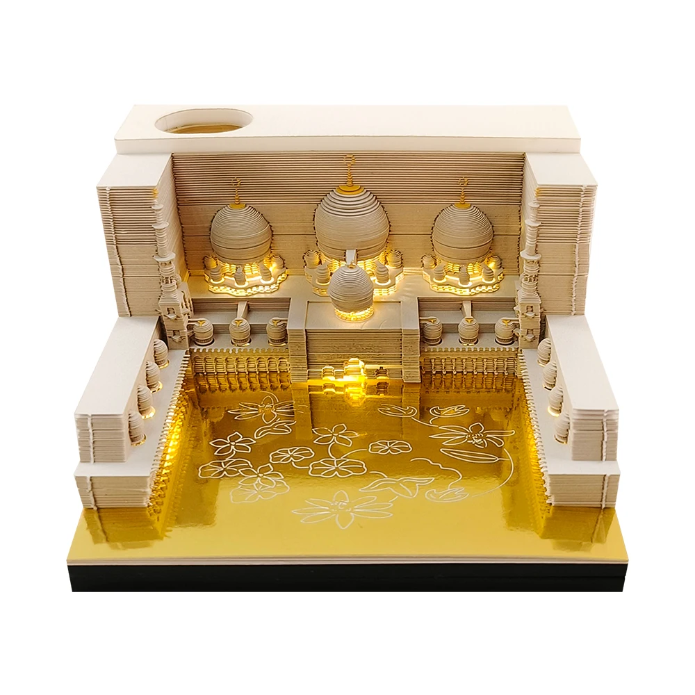 3D Custom Memo Pad Sticky Note Notepad Building Block Mosque Eid Decoration Luxury Gifts Ring Box Christmas Tree Birthday Gift
