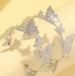 Изготовленный на заказ серьги-гвоздики, красивые золотые женские серьги инкрустация C-Позолоченные ювелирные изделия в форме серебристо-золотые ювелирные изделия аксессуары в Корейском стиле с бабочкой модные серьги-гвоздики