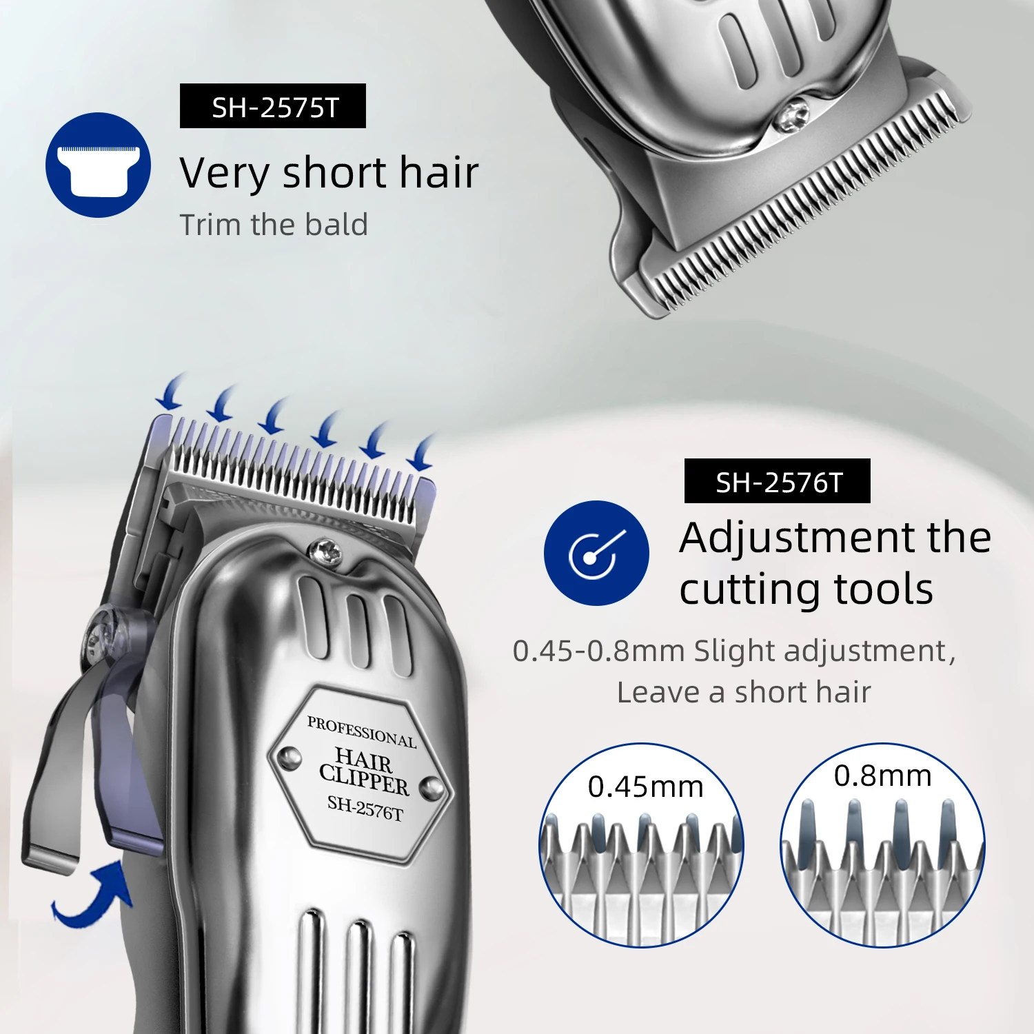 Oem Low Noise Zero Gapped Professional Rechargeable Electric Clippers Trimmer Hair