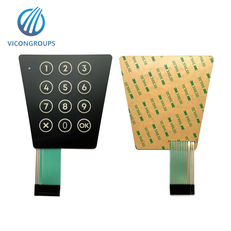 Custom illuminated membrane switch keypad