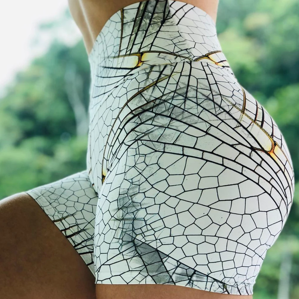 Bulk Good Quality Shiny Mesh Gym Leggings Ladies Girls Wearing High Spandex Wholesale Yoga Pants Womens Shorts