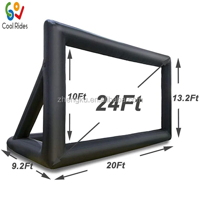 Popular Blow Up TV Screen Inflatable Projection Screen Outdoor 24ft Cinema Movie Screen Inflatable Design