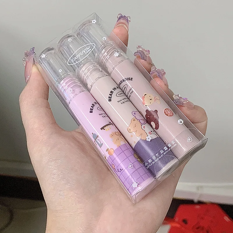 Bear Paradise Milk Tea Lip Mud Lip Gloss Silky Liquid Lipstick Moisturizing  Long Lasting Velvet Matte Lip Glaze