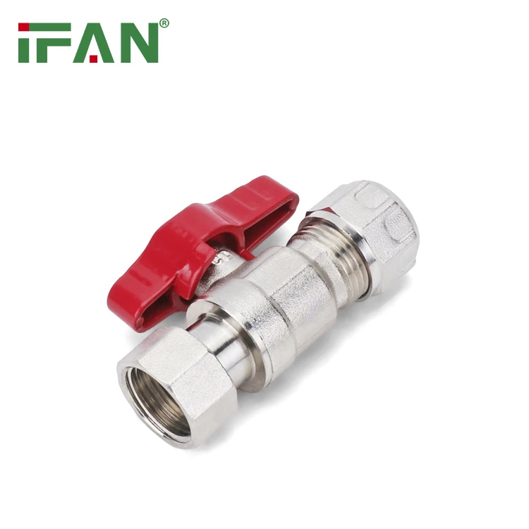 IFAN Valve Factory Sample Free Gas Valve Compression Threaded Forged All Size Brass Gas Valves