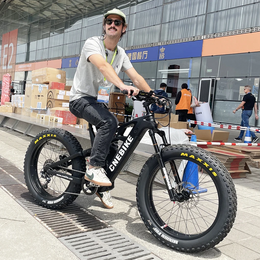 48V 1000W Bafang M620 MID Motor Snow Fat Tyre Ebike 26 Inch Off Road Electric Dirt Bike Carbon Fiber Full Suspension E Bicycle