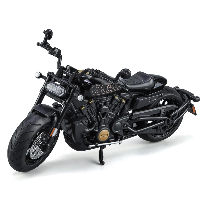 1/12 масштаб Harley литые под давлением легкосплавный кузов мотоцикл переднее колесо рулевое управление мотоциклы металлические