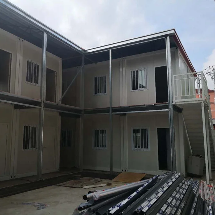 China flat pack container house and dormitory mobile stackable prefab container homes