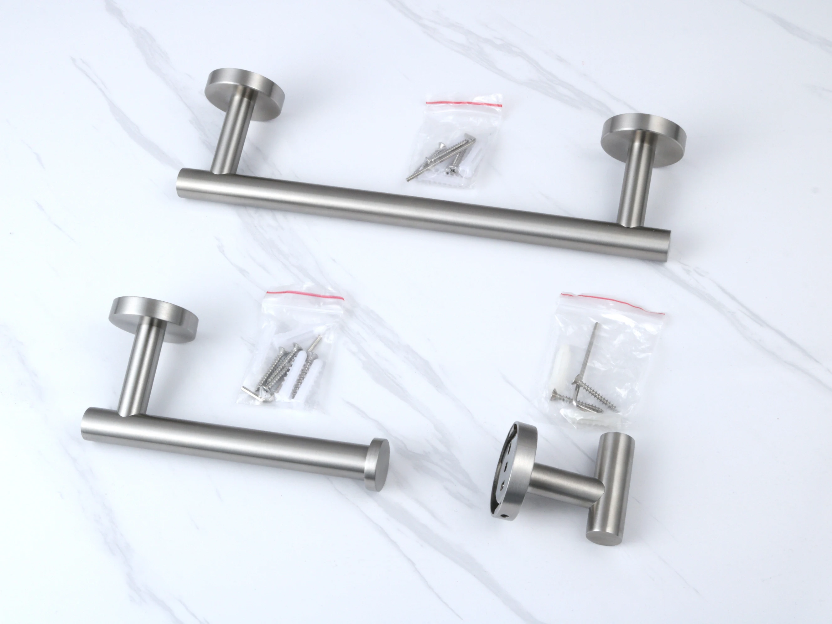 High Quality 304 Stainless Steel toilet paper holder Brushed Gold 3 Piece Bathroom Accessories Sets