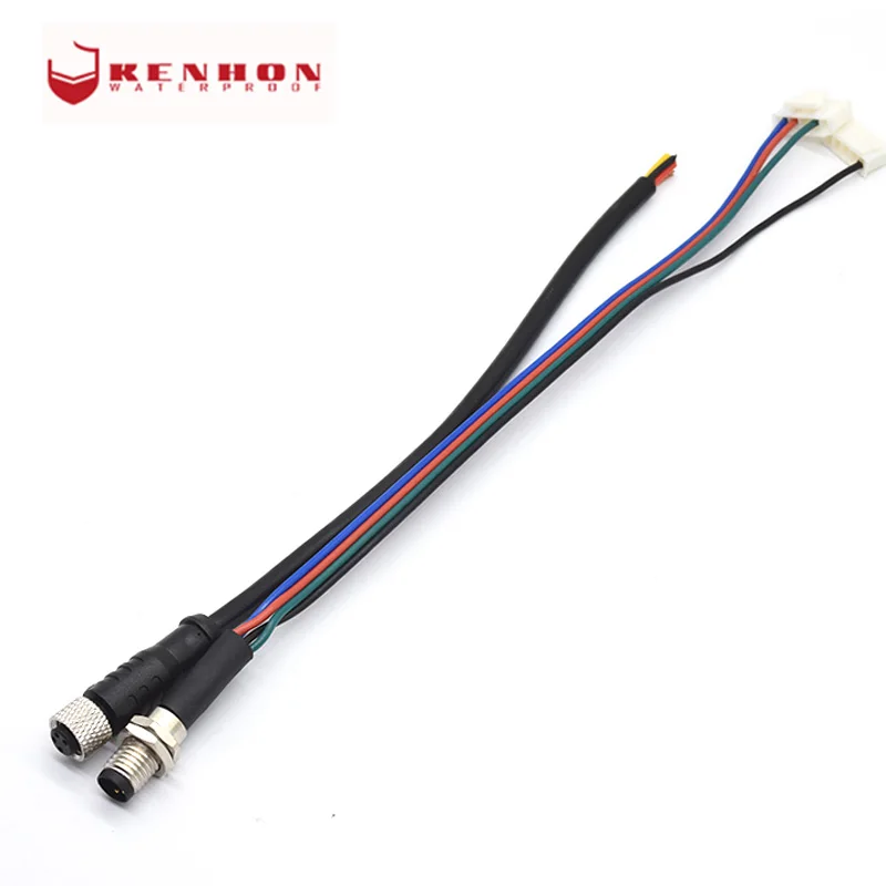  M8 Waterproof IP67 connector 3 4 5 6 pin male and female panel mounting connectors with