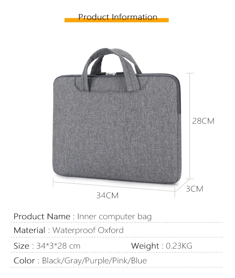 Durable laptop Waterproof bag Polyester portable Lightweight laptop bags & covers custom logo laptop bags for men women