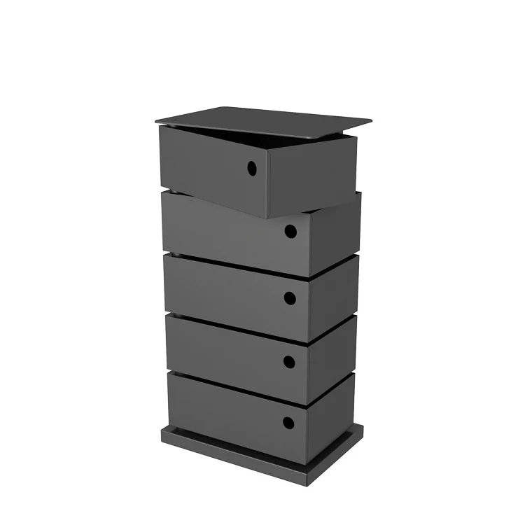 Вращающаяся маленькая металлическая мебель передвижной шкаф с 5 ящиками для хранения ювелирных