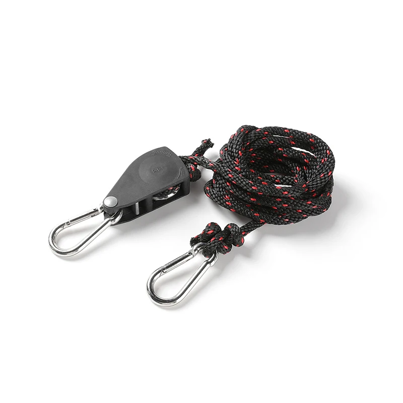 Tent Hook Lift Pulley Adjustable Tent Rope Hanger Kit Stainless Steel Clip