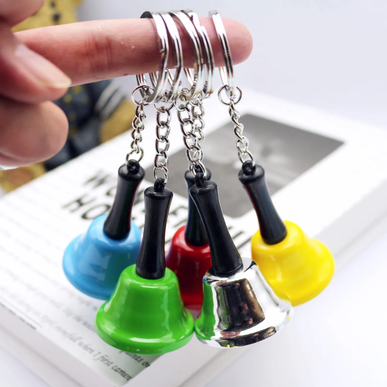 Wholesale 38mm Metal Christmas handbells Santa Claus Jingle Bells Dinner Party Supplies Party to celebrate bell ringers Tools