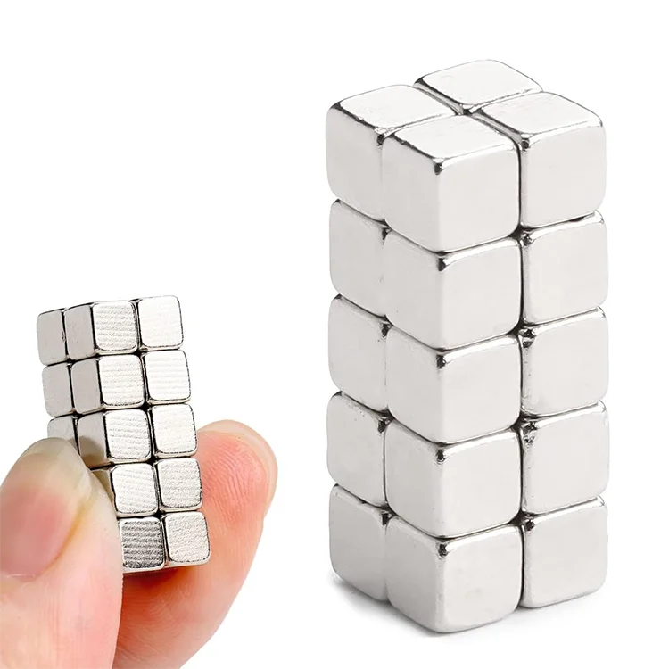 Customized Rare Earth Magnets N52 Neodymium Magnet 10x10x10 mm 5x5x5 mm 3x3x3 mm Square Strong Magnet Cubes