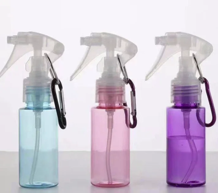 60ml 80ml Pet Transparent Round Shoulder Flat Mouse Spray Trigger Head Hook Bottle Mouse Spray Bottle