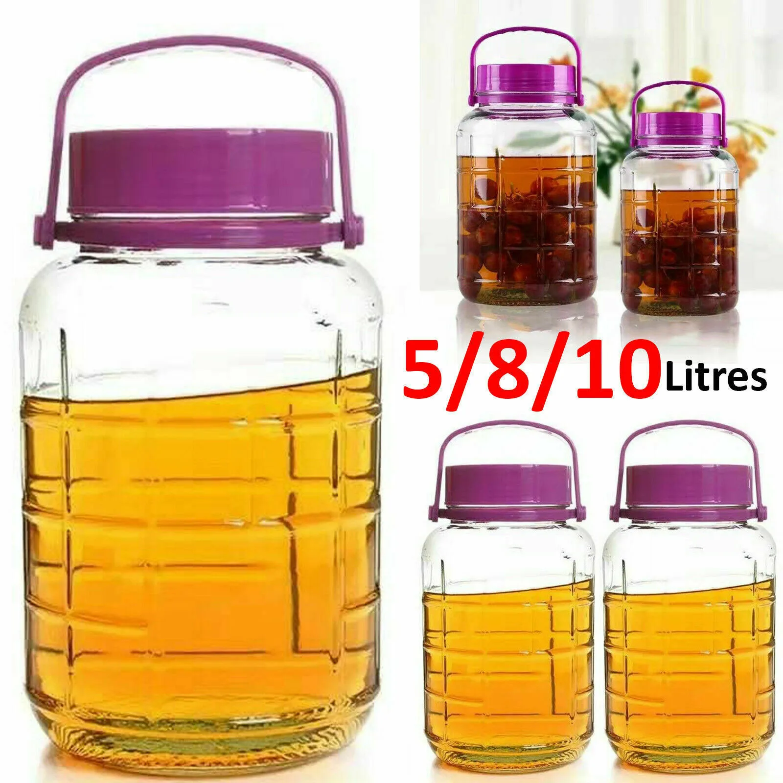 Glass Kombucha jar Fruit Enzyme Fermentation Jars Glass Storage jar