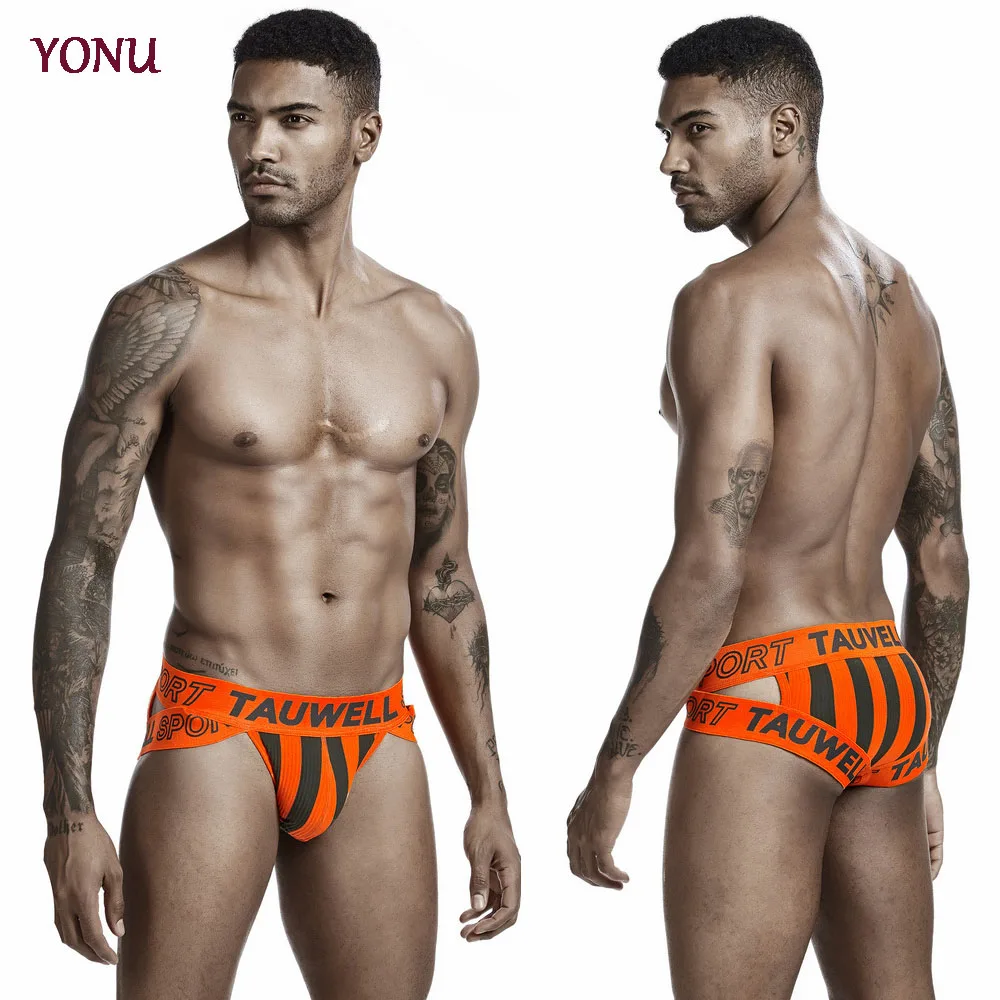 Hot Selling Striped Sexy Underwear Low Waist Comfortable Breathable Quick Drying Briefs For Men