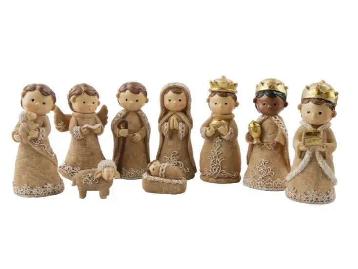 New Design Resin Small Nativity Set Wholesale Christmas Nativity Set Indoor Decor