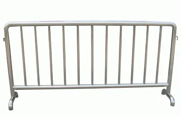 Galvanized crowd control barrier event fence with movable feature pedestrian using powder coated