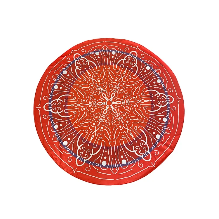 Wholesale promotion single side printed round beach towel mat