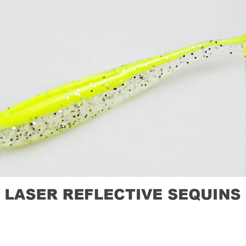 New Double Color Soft Plastic T Tail  1kg 2g 7cm Fishing Lure Worms