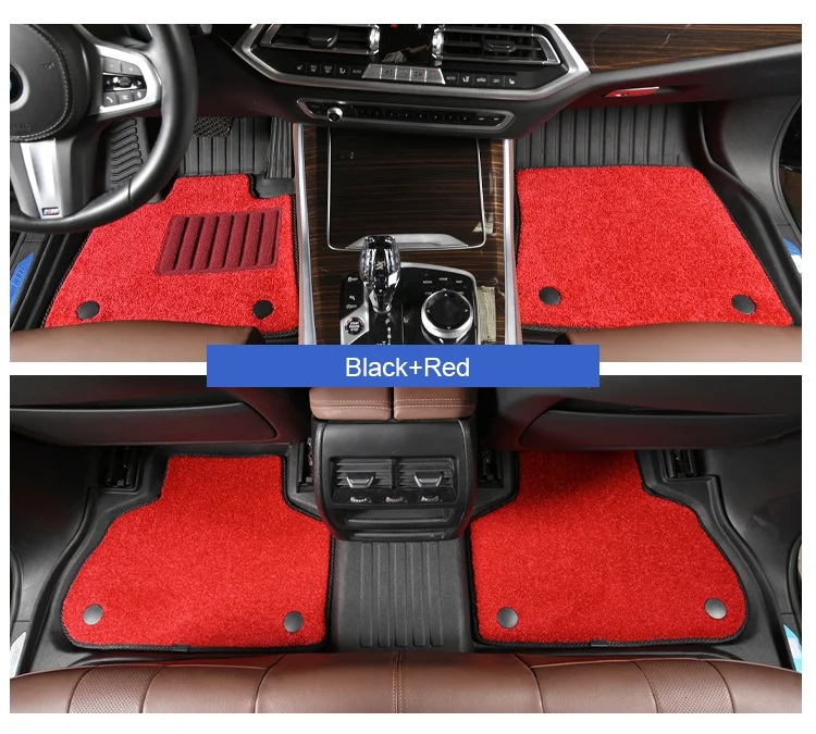 China Easy Cleaned Black Anti Slip Auto Car Rubber Floor Mats For Car Floor Clean