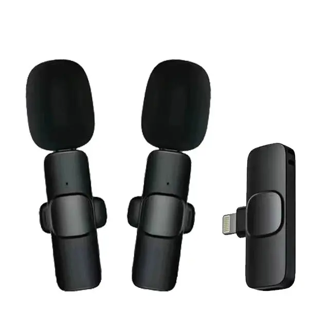 Portable Lavalier Wireless Microphone for Live Streaming Ultra-Low Latency Live Clip on Mini Microphone
