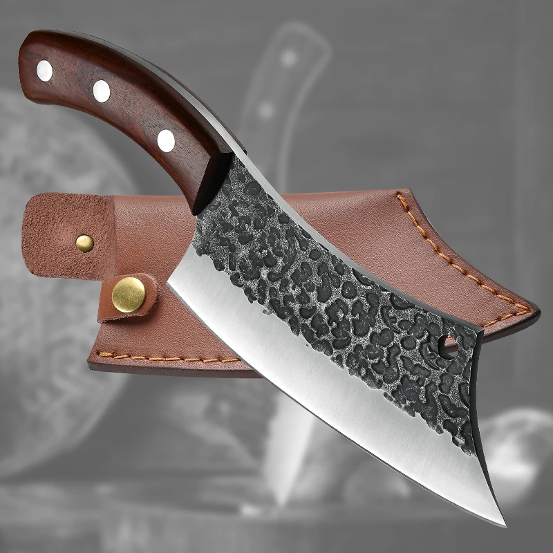 6.3' Boning Knife Handmade Forged Stainless Steel Serbian Kitchen Cleaver Chef Butcher Knives Outdoor Slaughter Knife Tools