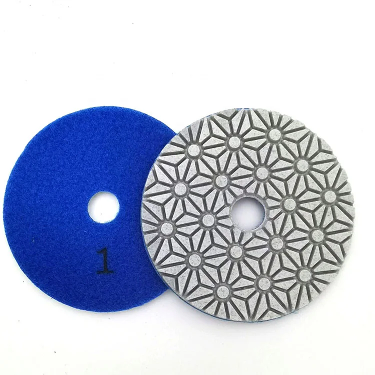4 inch 3 Steps Diamond Polishing Pads Tools For Stone concrete tile