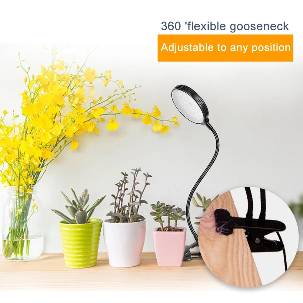 
Full Spectrum LED Grow Light Flexible Clip Lamp 5V USB 18W 27W 36W Growing Cob Lamp for Plants Seedling 