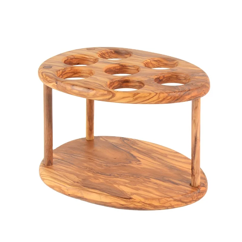 
Olive Wood Made Eggs Cup Holder Rack 7 eggs 