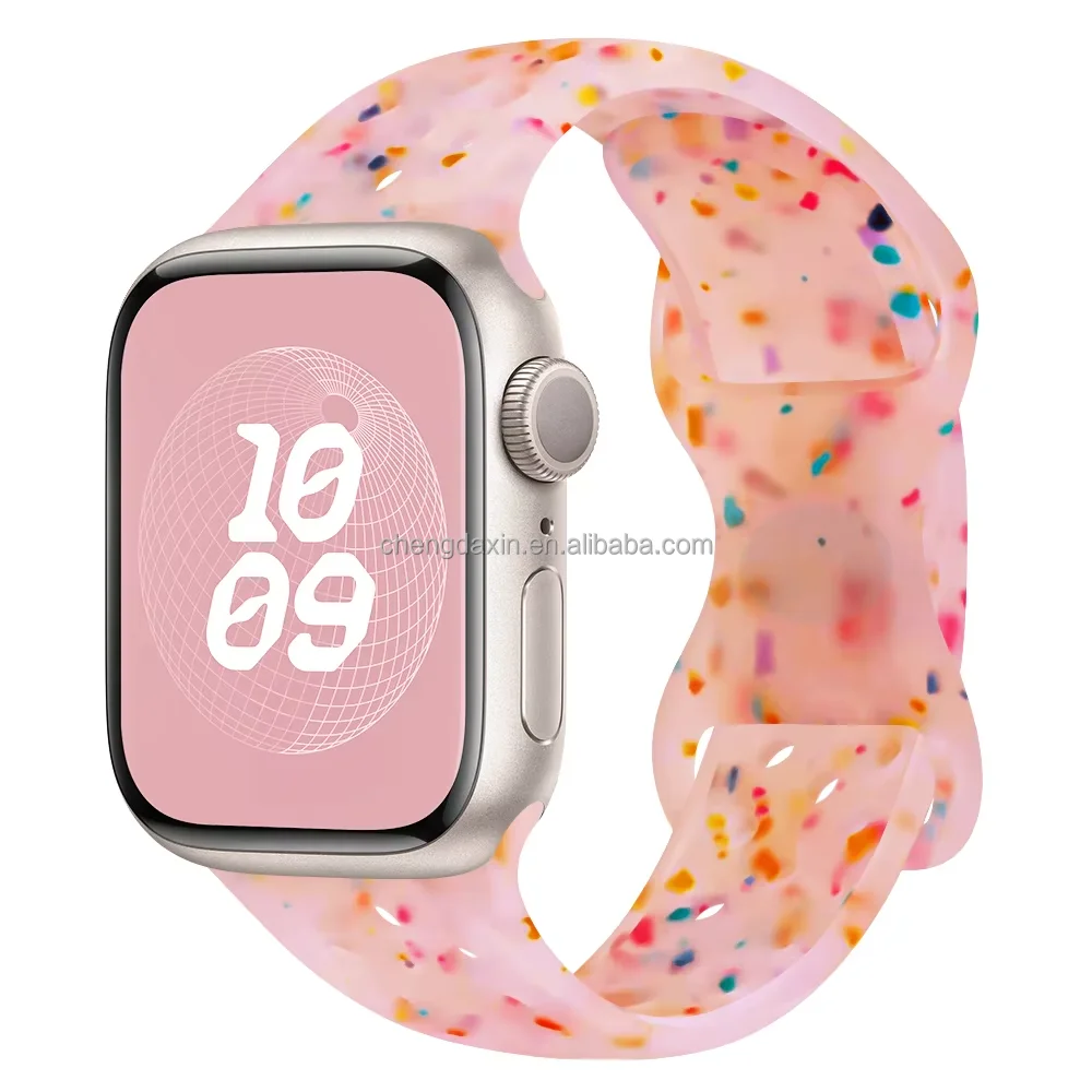 Силиконовый ремешок для Apple Watch спортивные Сменные ультратонкие Браслеты 49 мм iwatch SE 9 8 7 6 аксессуары смарт-часов