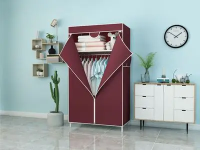 Portable  Closet Organizer Wardrobe Non-woven Fabric Zipper Type Wardrobe  Folding Wardrobe Easy Assemble Clothes Closet