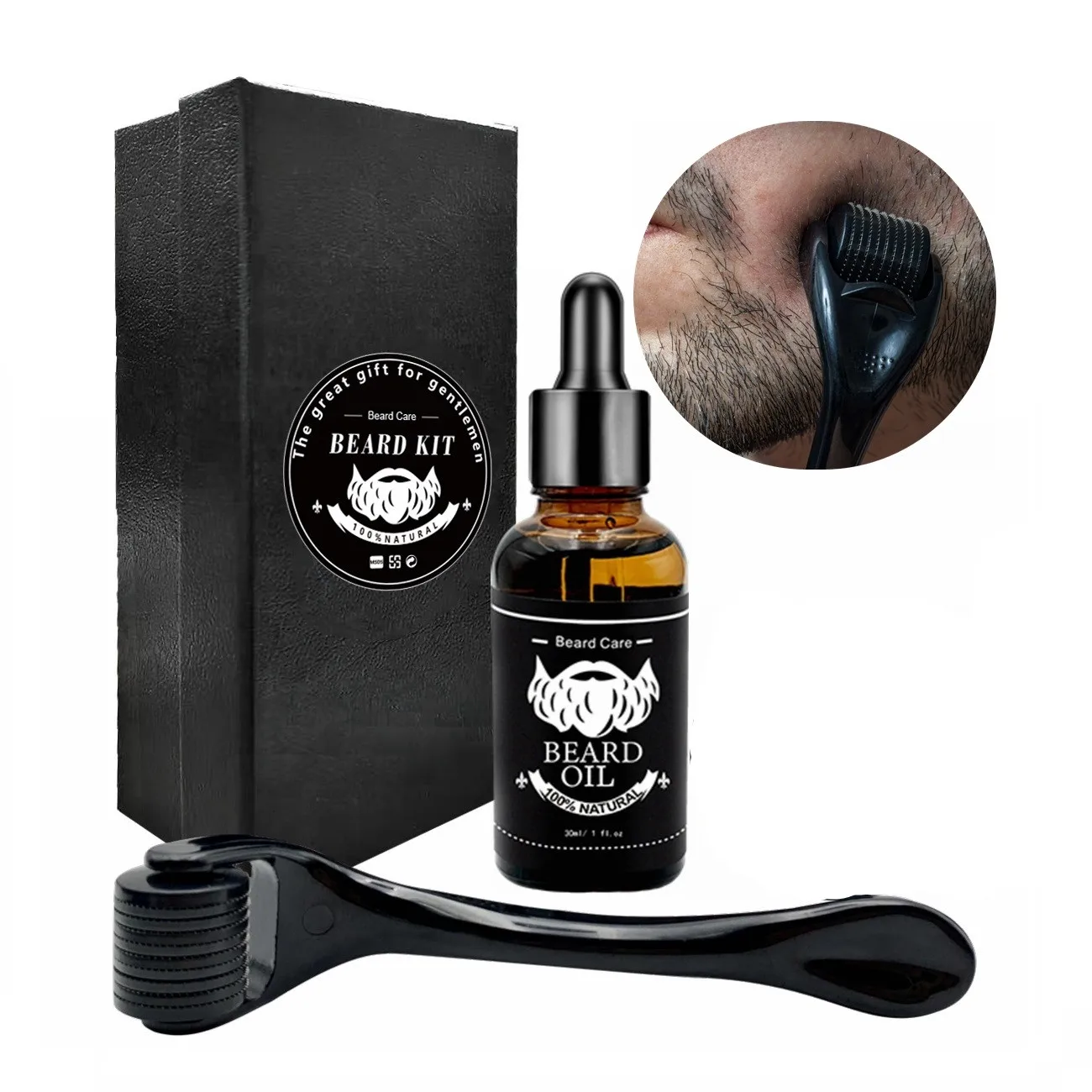 With brush custom waterproof beard growth pen darkening beard liner filling pen men beard filler pen kit