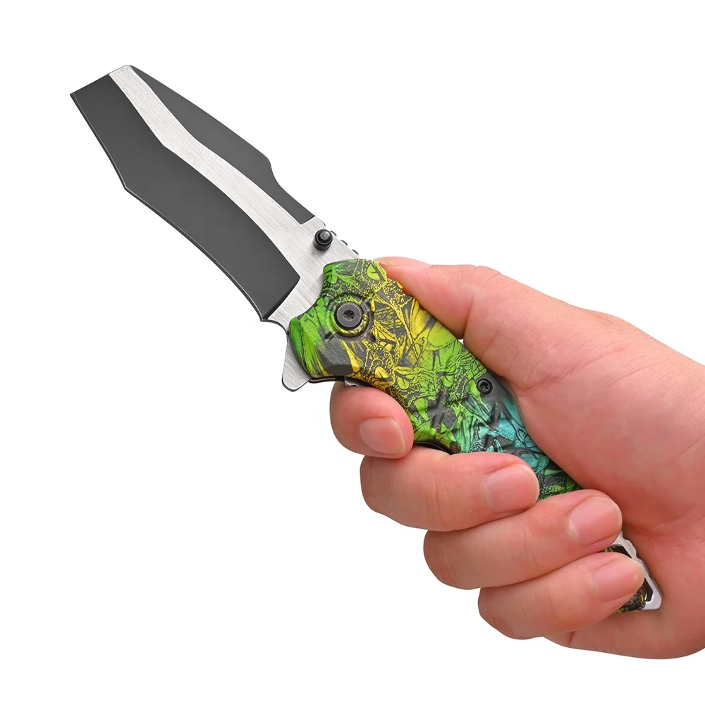 OEM 3D Print ABS Handle Folding Steel Blade Self-Defense Outdoor Survival Pocket Knife
