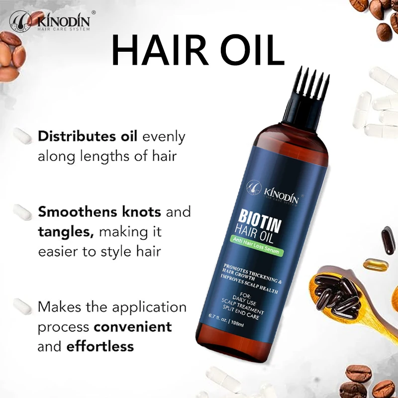 Private Label Natural Biotin  Hair Growth Oil Hair Regrowth Treatment Scalp Care Massage Hair Scalp Oil