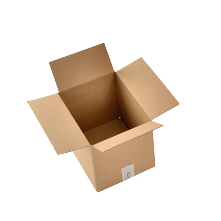 Single Wall Corrugated Kraft Shipping Boxes With Black Custom Logo