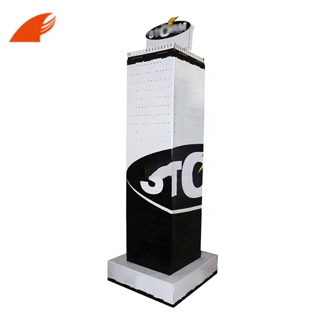 Customized Two Sides Cardboard Hook Display Rack For Summer Casual Footwear/Slippers Promotion