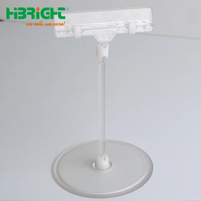 Clear Plastic Sign Paper Memo Price Tag Card Holder