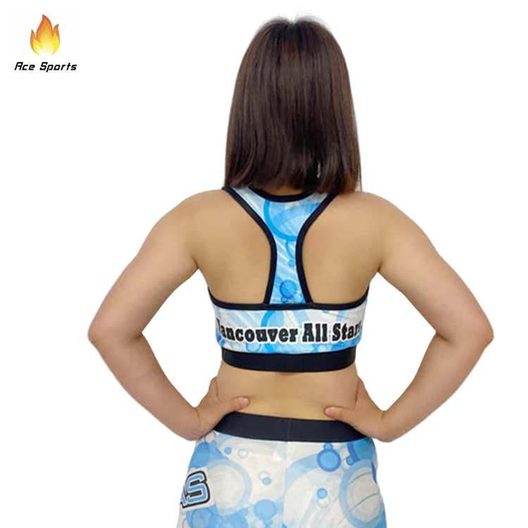 Canada Cheerleader Good Quality Costume Sports Bra Tight Sports Shorts Cheer Practice Wear With Full Sublimation Printing