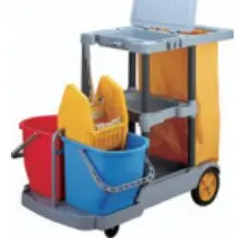 2023 BEAO UP069C grey janitor wholesale multipurpose trolley cars black hotel room car cleaning carts