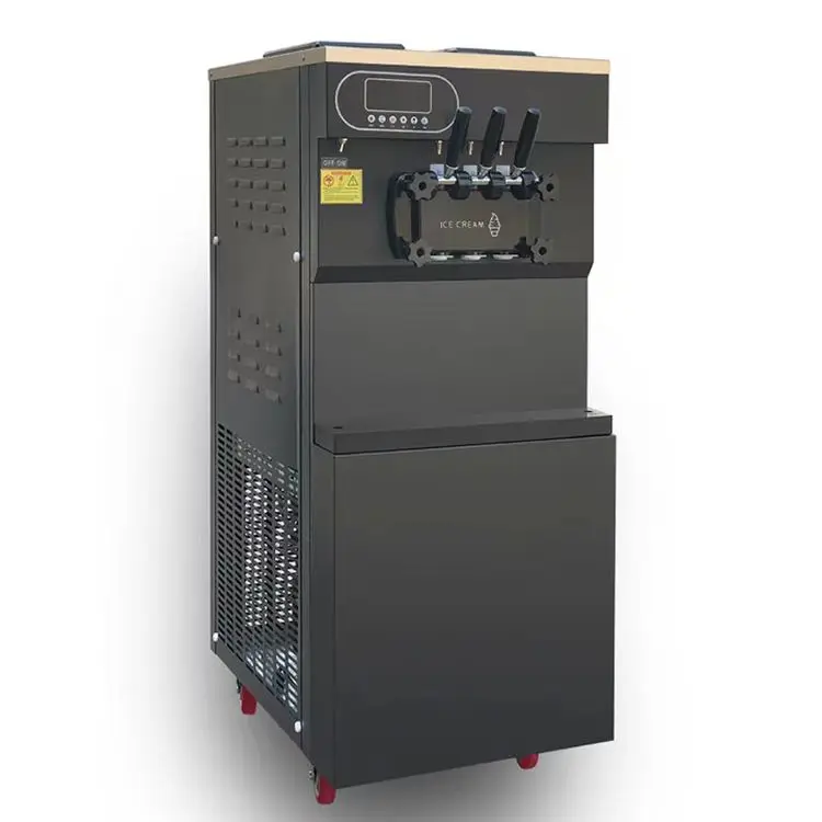 Electric Or Solar Ice Cream Cart Soft Machine 40 Liters Cilindro De Evaporacin Pancake Circular Nozzle Reducer Gearbox House